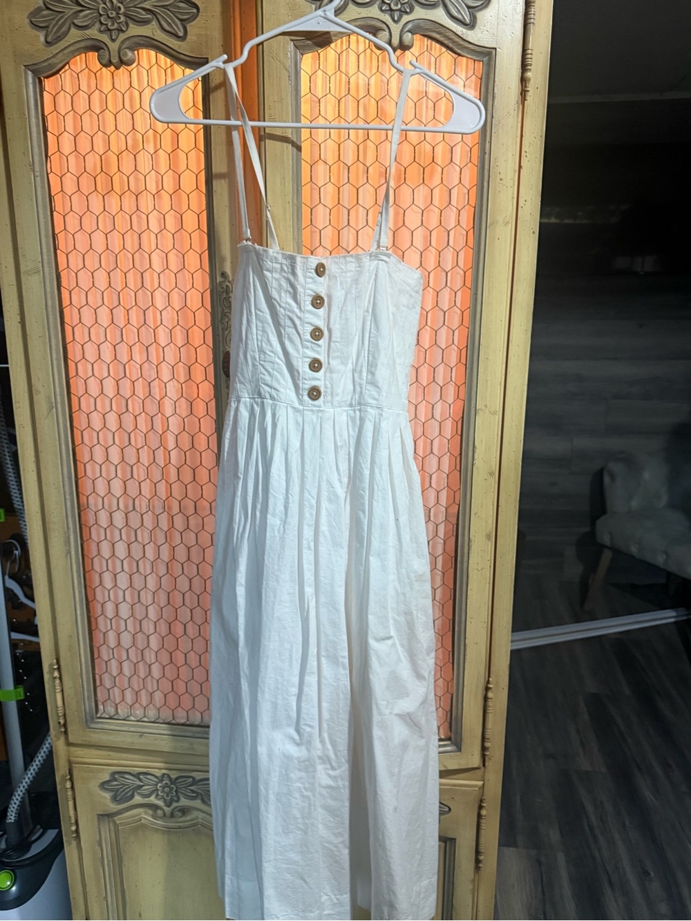 Free People Cream Linen Midi Slip Dress - Picture 7 of 7
